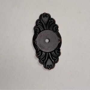 EMTEK Ribbon & Reed Oil Rubbed Bronze Backplate For Knobs